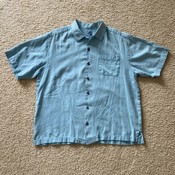 Tommy Bahama Other - Tommy Bahama Short-Sleeve Button Up - Blue - 100% Silk - Size L